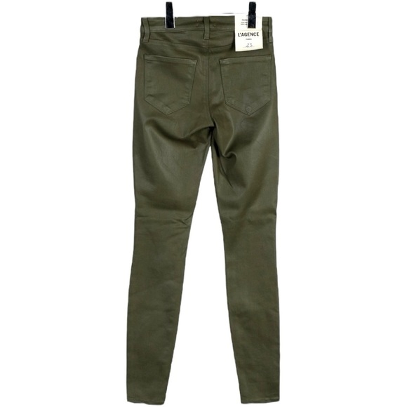 L’AGENCE Margurite‎ High-Rise Coated in Ivy Green Skinny Jean | 23 - Picture 3 of 7